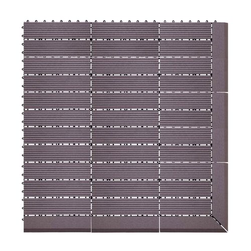 Dalles De Terrasse X11 Aspect Bois En Wpc 30x30cm Clipsable 1m² Balcon Jardin Extérieur 04_0005500