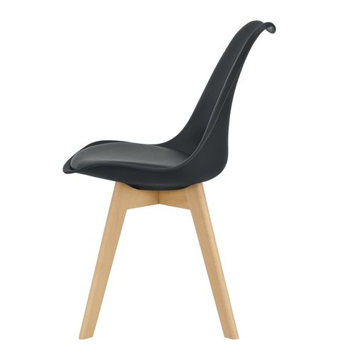 Lot De 6 Chaises De Salle à Manger Simili Hêtre Noir 03_0006782