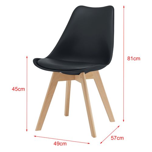 Lot De 6 Chaises De Salle à Manger Simili Hêtre Noir 03_0006782