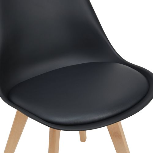 Lot De 6 Chaises De Salle à Manger Simili Hêtre Noir 03_0006782