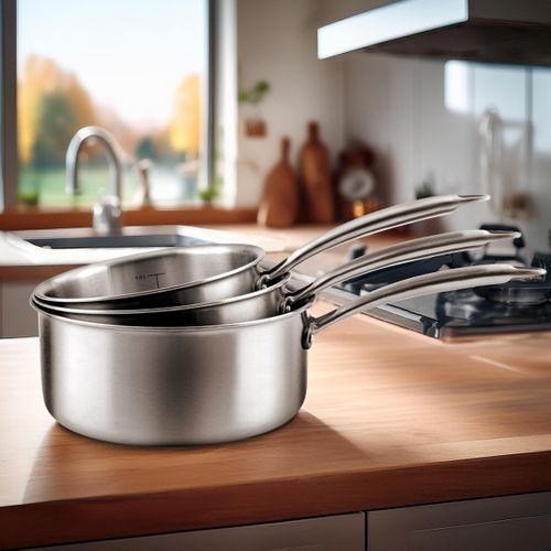 Gourmet - Lot De 3 Casseroles Inox 16/18/20cm
