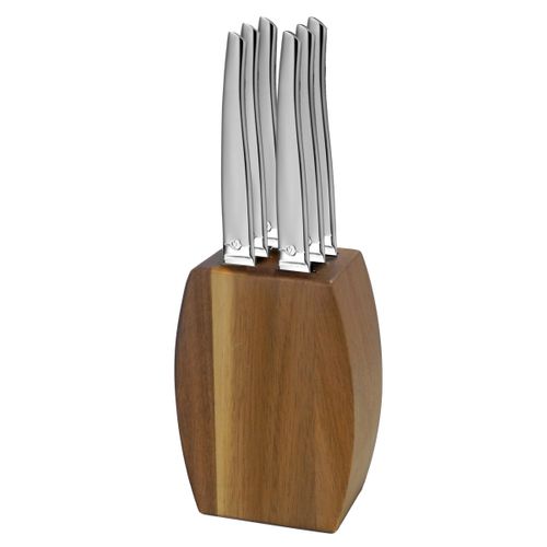 Jet - Bloc Bois D'acacia 6 Couteaux Steak