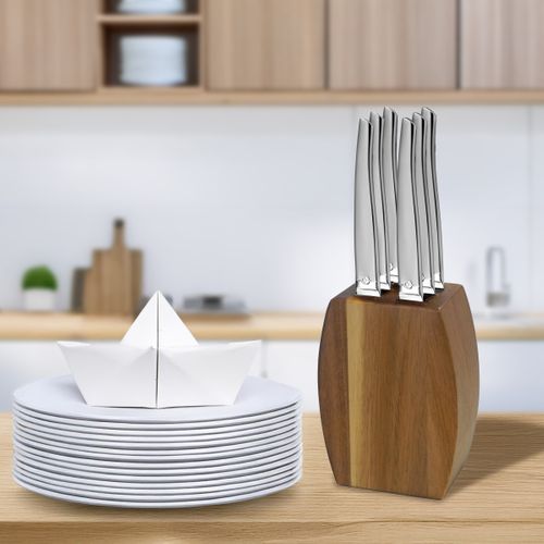 Jet - Bloc Bois D'acacia 6 Couteaux Steak