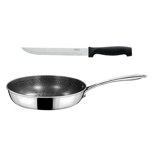 Virtuo - Set 1 Poêle 24cm, 1 Couteau à Découper 20cm