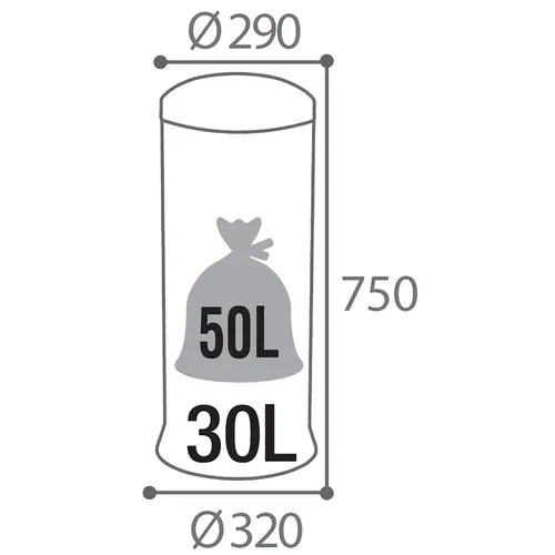 Poubelle De Cuisine à Pédale 30l Et 10 Sacs Poubelle 50l - Bomba Rossignol