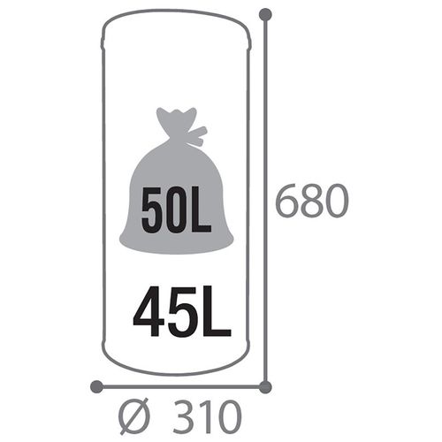 Poubelle De Cuisine Automatique 45l Et 10 Sacs Poubelle 50l - Sensitive Rossignol