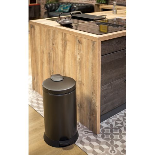 Poubelle De Cuisine à Pédale 20l Fabriqué En France - Magic Rossignol Noir Basalte