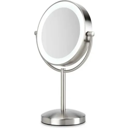Miroir De Table LED Double Face 1x/8x Finition Nickel