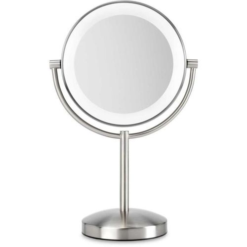 Miroir De Table LED Double Face 1x/8x Finition Nickel