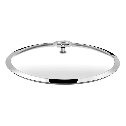 Universel - Couvercle 24cm Verre Trempé Et Inox
