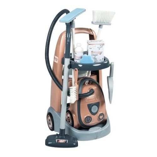 Chariot De Ménage Avec Aspirateur Électronique, 9 Accessoires — Rose Gold