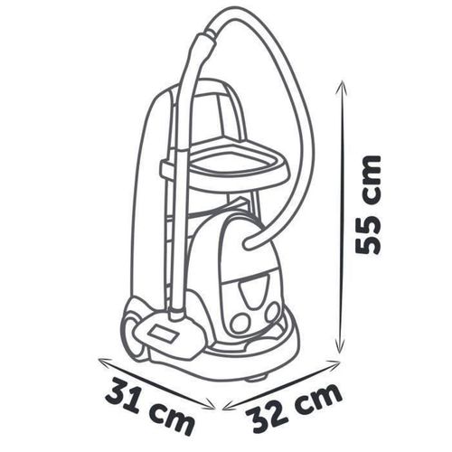 Chariot De Ménage Avec Aspirateur Électronique, 9 Accessoires — Rose Gold
