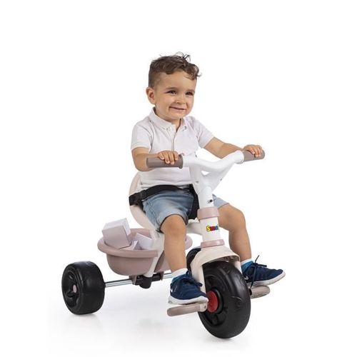 Smoby Tricycle Enfant Évolutif Be Fun - Structure Métal - Rose