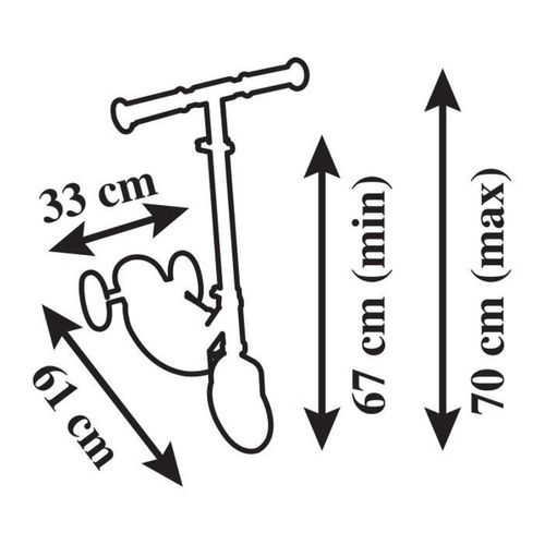 Trottinette Pliable 3 Roues La Reine Des Neiges – Bois et Métal, Guidon Réglable