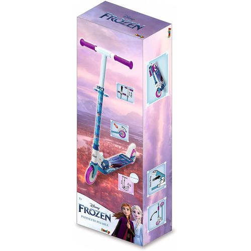 Patinette 2 Roues Pliable Smoby - La Reine Des Neiges - Trottinette Enfant - Roues Silencieuses