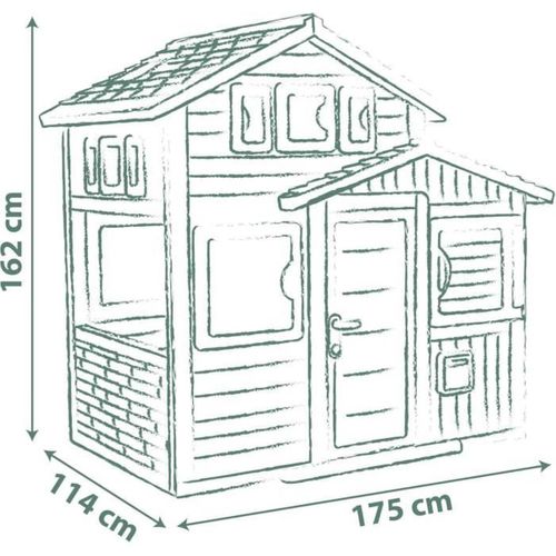 Maison De Jeu Friends House Evo - 162 Cm, Plastique Recyclé, Anti-uv