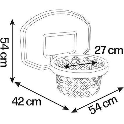 Panier De Basket 3-en-1 Pour Toboggan - Bleu, Montage Sans Outil, Dès 3 Ans