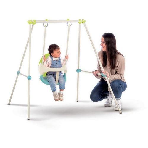 Smoby Portique Métal 1er Âge Baby Swing - Hauteur 120 Cm - Arceau De Sécurité