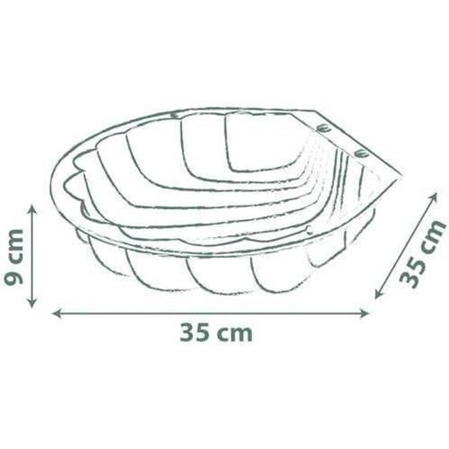 Mini Bac à Sable Coquillage 35x35 Cm - Plastique Recyclé 86% + Accessoires