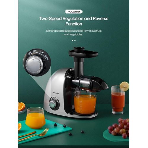 Centrifugeuse Extracteur De Jus 800W 3 Vitesses - Bouche Large 75mm Acier Inoxydable Sans BPA