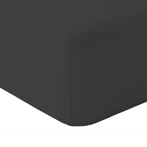 Drap Housse En Coton Lavé  - 90x190 Cm - Gris Anthracite