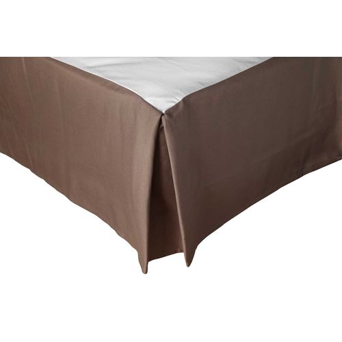 Cache Sommier À Volant Uni - 90x190 Cm - Taupe