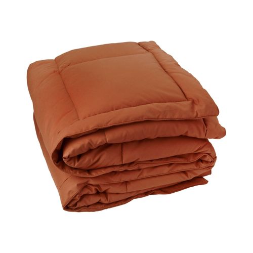 Dessus De Lit Matelassé Peau De Pêche  - 220x240 Cm - Terracotta