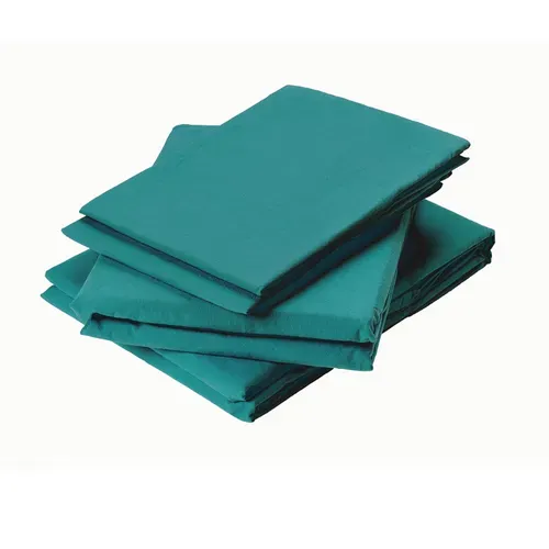 Drap Plat En Coton Lavé - 180x290 Cm - Vert Emeraude
