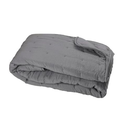 Couvre-lit En Microfibre Matelassée - 150x200 Cm - Ardoise