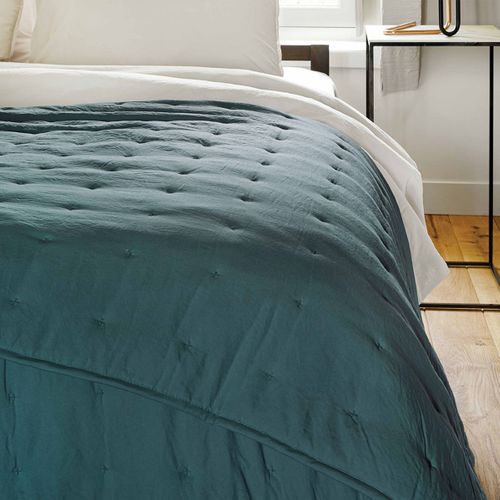 Plaid Angkor Atlantique 180 X 240 Cm Bleu Foncé