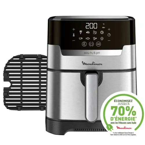 Friteuse Sans Huile + Grill - 4,2 L - Température Réglable - 8 Programmes Automatiques - Ez505d10