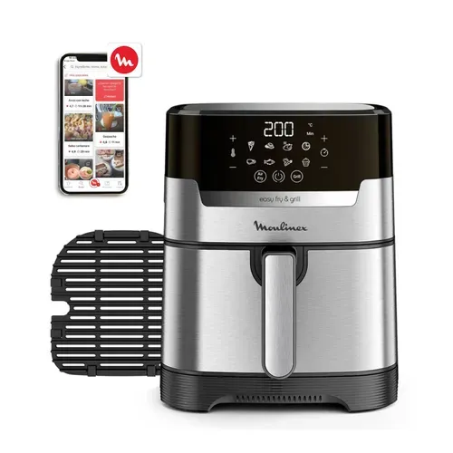 Friteuse Sans Huile + Grill - 4,2 L - Température Réglable - 8 Programmes Automatiques - Ez505d10