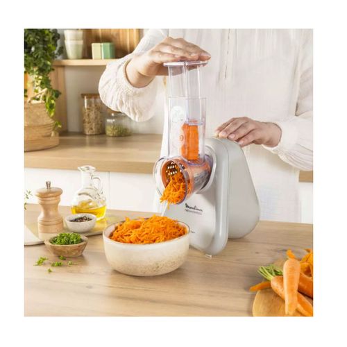Fresh Express, Découpe-légumes électrique, Service direct dans le plat, 3 cônes, Écru
