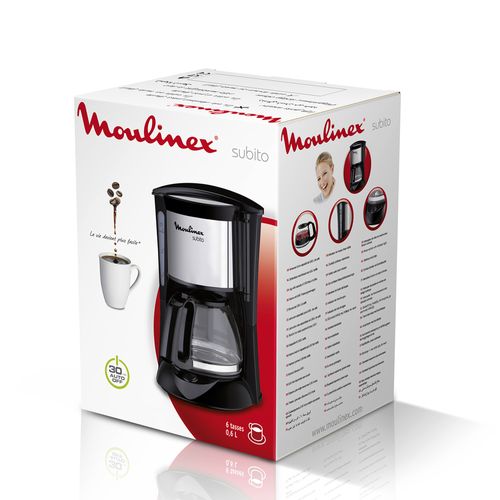 Cafetière Fg150813 Subito Capacité De 6 Tasses De Café, Noir/inox