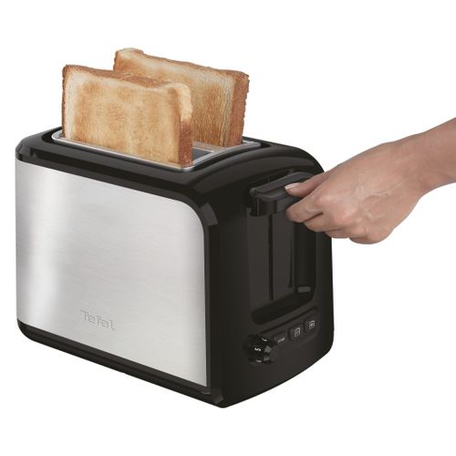 Grille-pains 2 Fentes 850w Inox/noir - Tt410d10