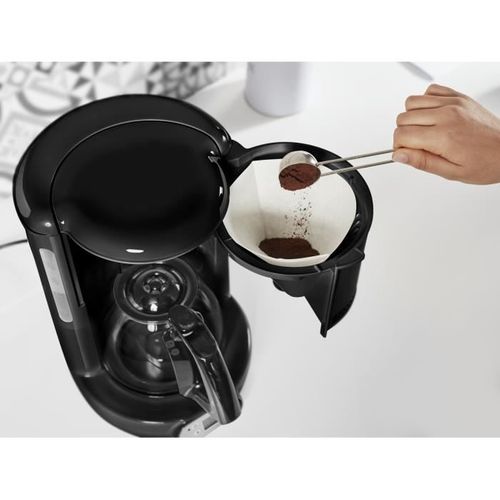 Cafetière Filtre Programmable 10/15 Tasses - Verseuse Verre 1.25 L - 1000 W - Noir - Fg380b10 Soleil