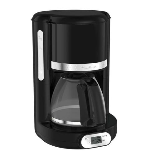 Cafetière Filtre Programmable 10/15 Tasses - Verseuse Verre 1.25 L - 1000 W - Noir - Fg380b10 Soleil