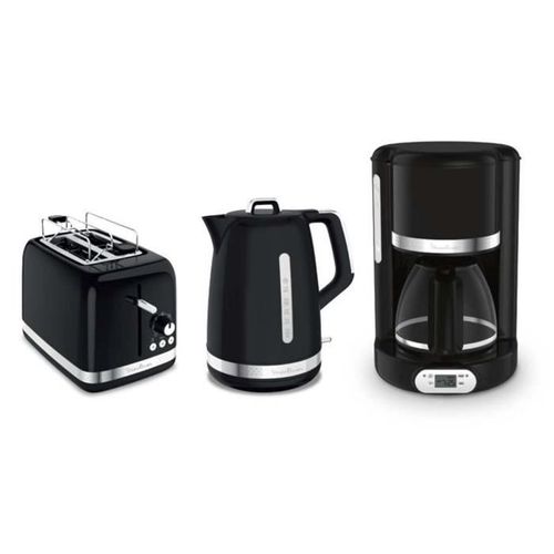 Cafetière Filtre Programmable 10/15 Tasses - Verseuse Verre 1.25 L - 1000 W - Noir - Fg380b10 Soleil