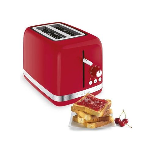 Grille pain Toaster Soleil 850w 2 Tranches Retro Rouge - Lt300510