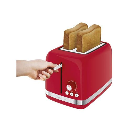 Grille pain Toaster Soleil 850w 2 Tranches Retro Rouge - Lt300510