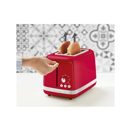Grille pain Toaster Soleil 850w 2 Tranches Retro Rouge - Lt300510