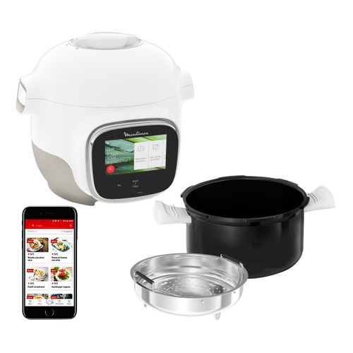 Multicuiseur Intelligent Cookeo Touch Mini 3l 900w Blanc/argent - Ce922110