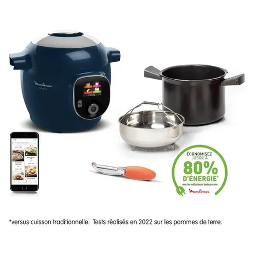 Multicuiseur Intelligent Cookeo+ 150 recettes 6l 1600w Bleu - Ce85f410