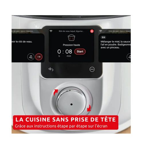 Multicuiseur CE9721F0 MOULINEX 6,5L - 1600W - Blanc vue détaillée