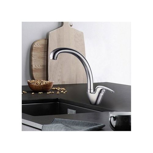 Mitigeur évier Newbury Chromé Bec Pivotant Cartouche Céramique D.35