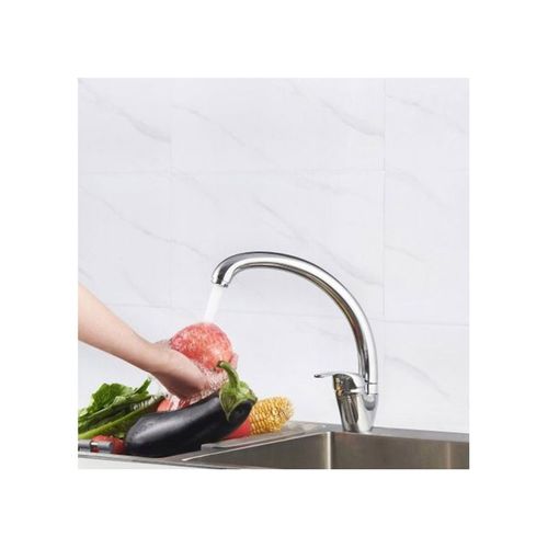 Mitigeur évier Newbury Chromé Bec Pivotant Cartouche Céramique D.35