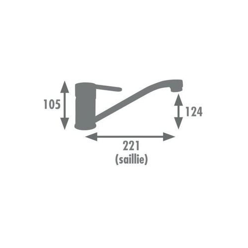 Robinet Mitigeur évier Monotrou Bec Pivotant 360° Laiton Chromé