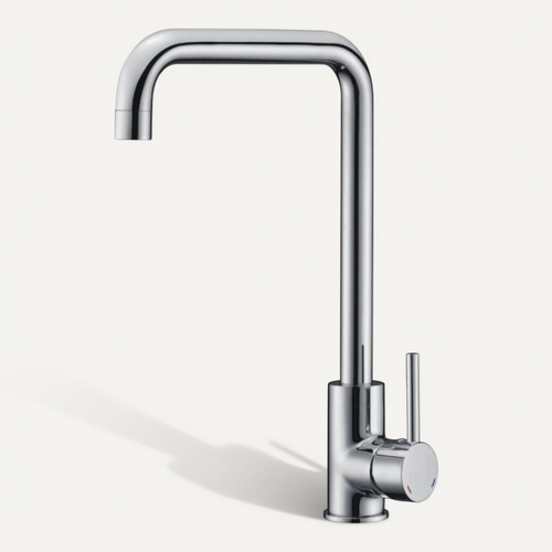 Mitigeur De Cuisine Monocommande Kiloo Gris Chromé - Bec Pivotant, Économie D'eau