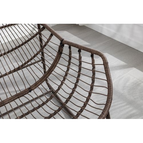 Fauteuil à Bascule En Bois Acacia Deuba - Chaise Rocking Chair Avec Coussin Intérieur Extérieur