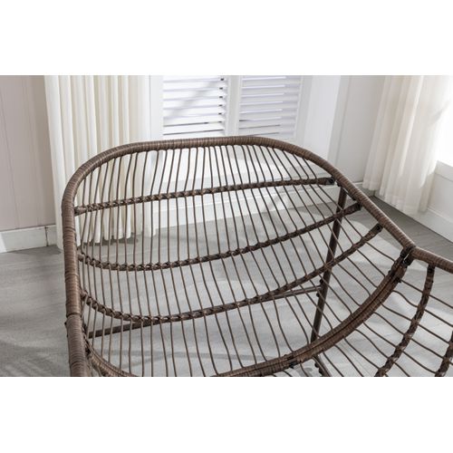 Fauteuil à Bascule Rocking-chair Confortable Avec Coussin épais Pour Intérieur Et Extérieur, Noir